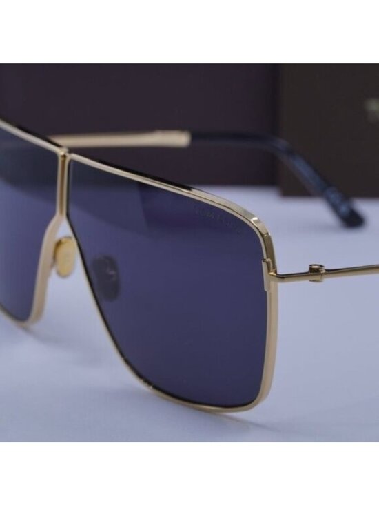 Tom Ford FT1159 30A Huxley Aviator Sunglasses - Shiny Deep Gold/Smoke main image 4